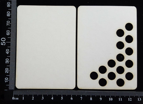 ATC - D - Circles - Layering Set - White Chipboard