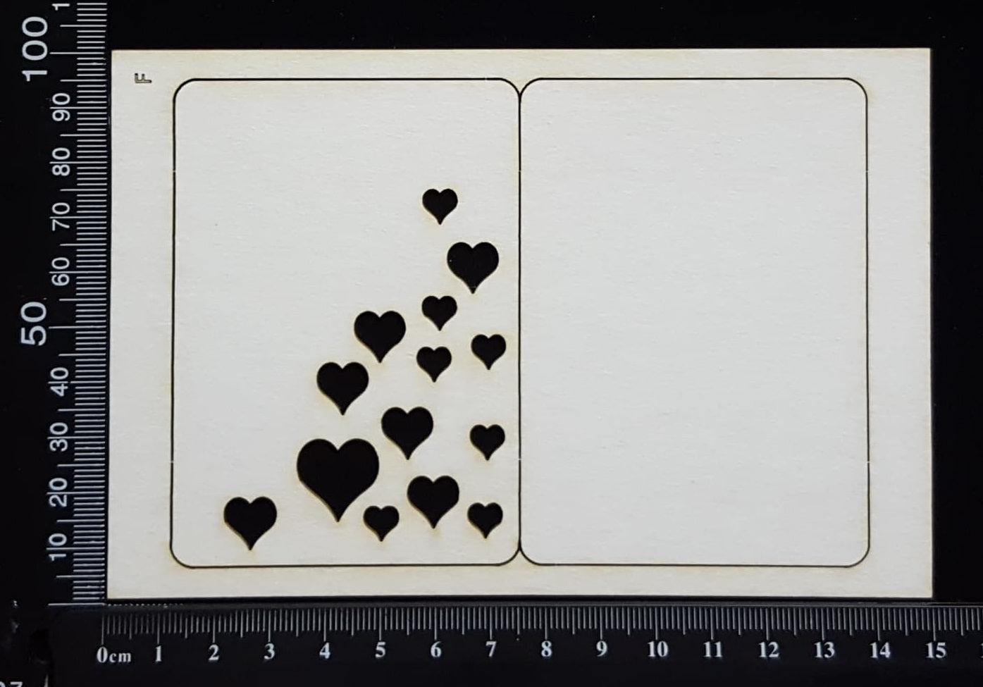ATC - F - Hearts - Layering Set - White Chipboard