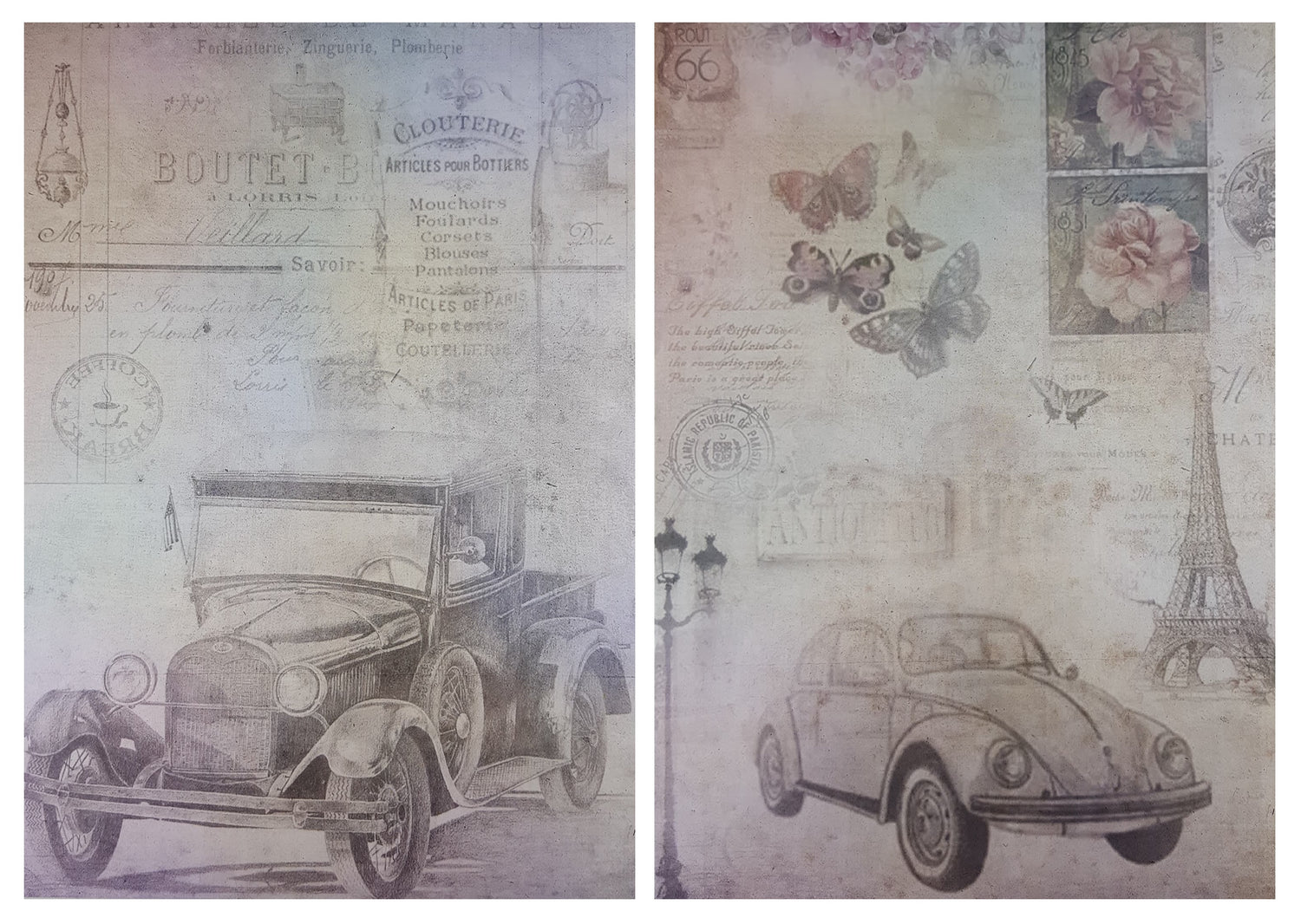 Decoupage Paper - A4 size - 4 sheets - (DP-1001) - Antique Essence