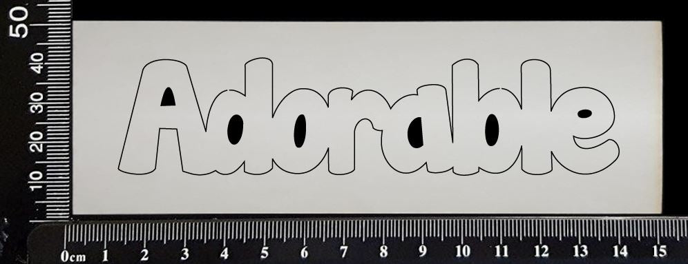 Adorable - White Chipboard