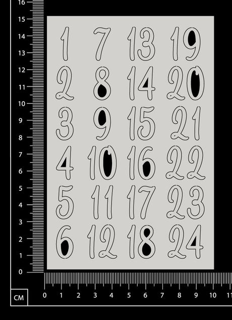 Advent Numbers - White Chipboard