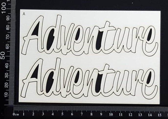 Adventure - A - Set of 2 - Large - White Chipboard