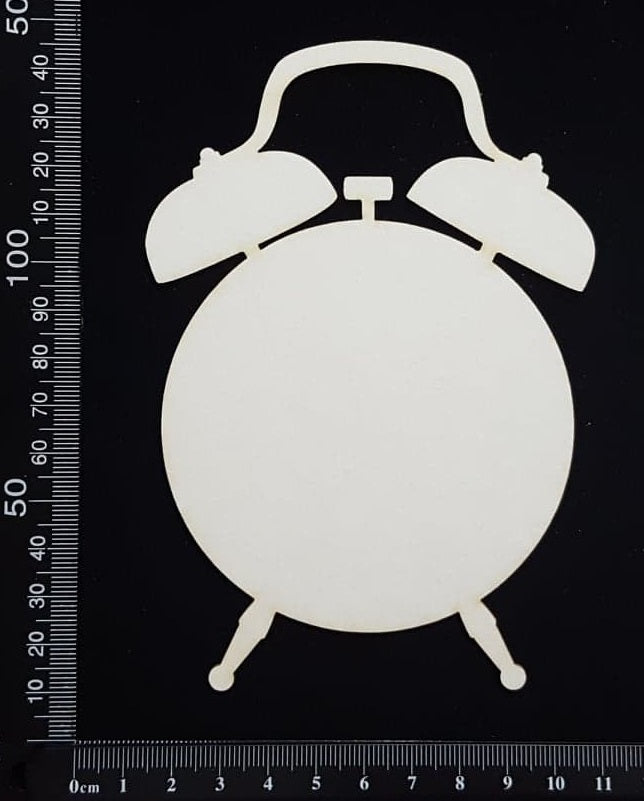 Alarm Clock - B - Large - White Chipboard