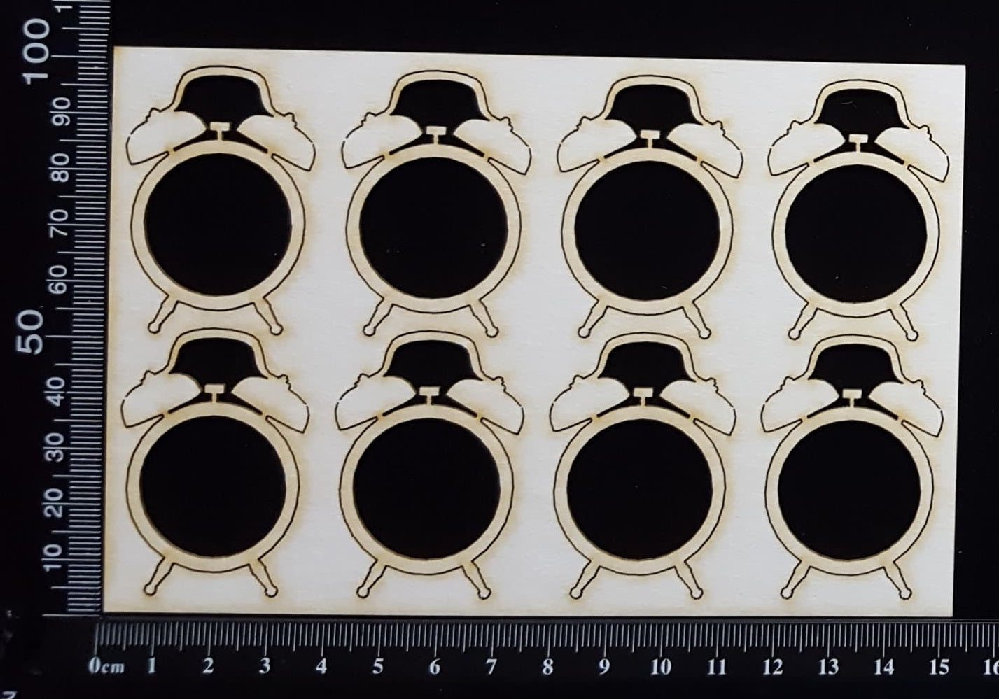 Alarm Clocks Set - White Chipboard
