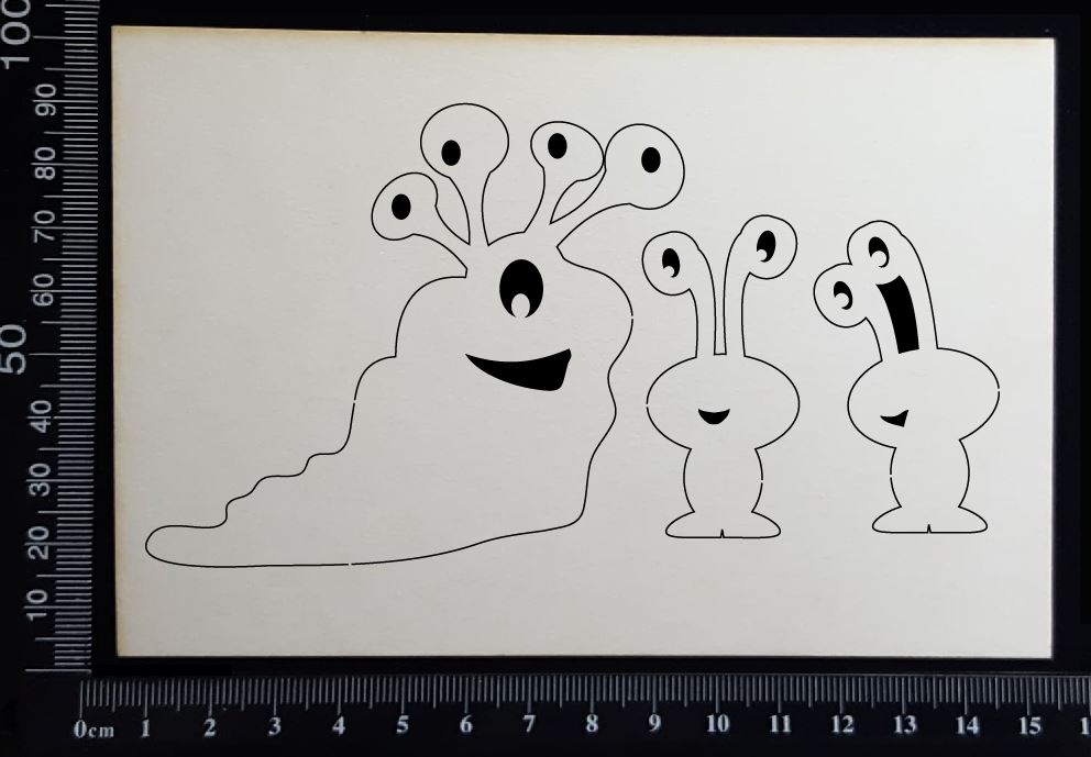 Alien Set - C - White Chipboard