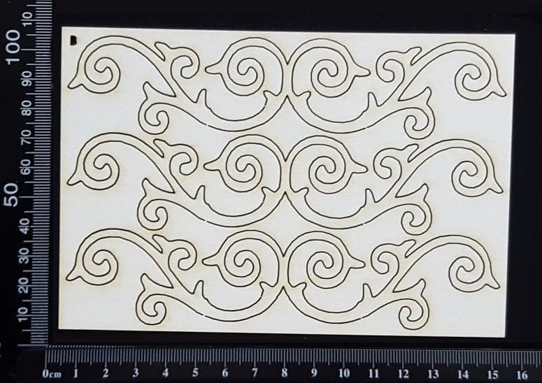 Amanda Border Set - B - Small - White Chipboard