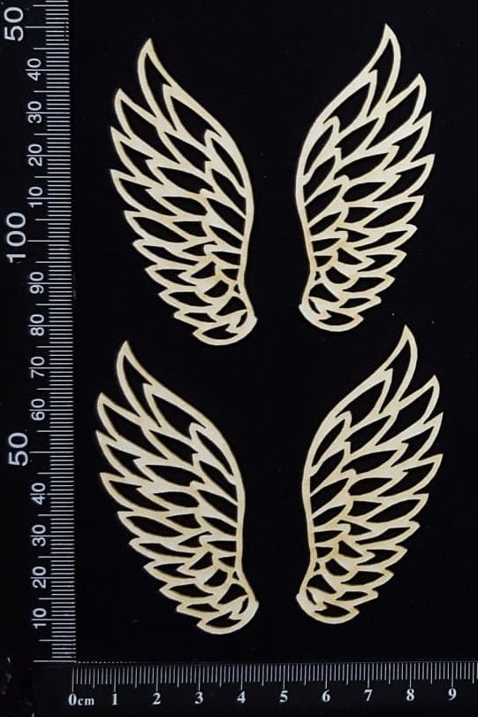 Angel Wings Set - A - White Chipboard