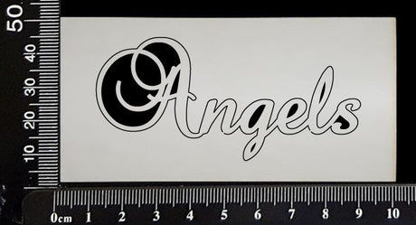 Elegant Word - Angels - White Chipboard
