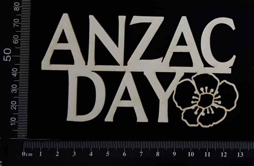 Anzac Day - B - White Chipboard