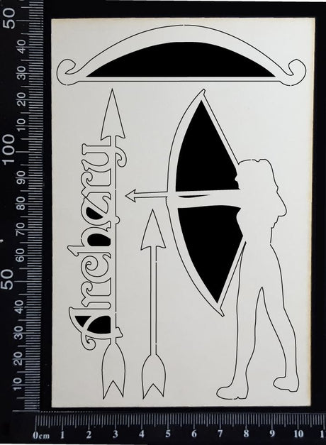 Archery Set - Girl - White Chipboard