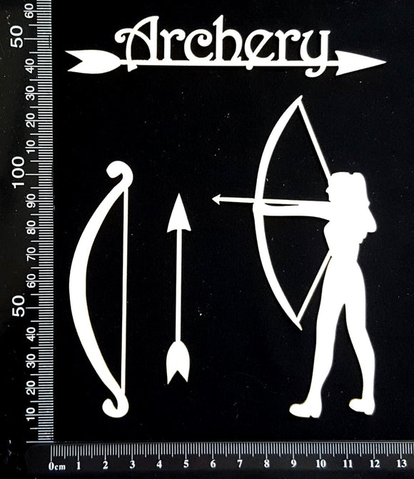 Archery Set - Girl - White Chipboard