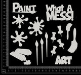 Art Elements Set - B - White Chipboard