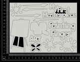 Art Elements Set - C - White Chipboard