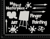 Art Elements Set - C - White Chipboard