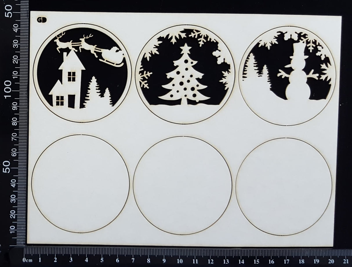 Artist Trading Coin Set - GD - White Chipboard