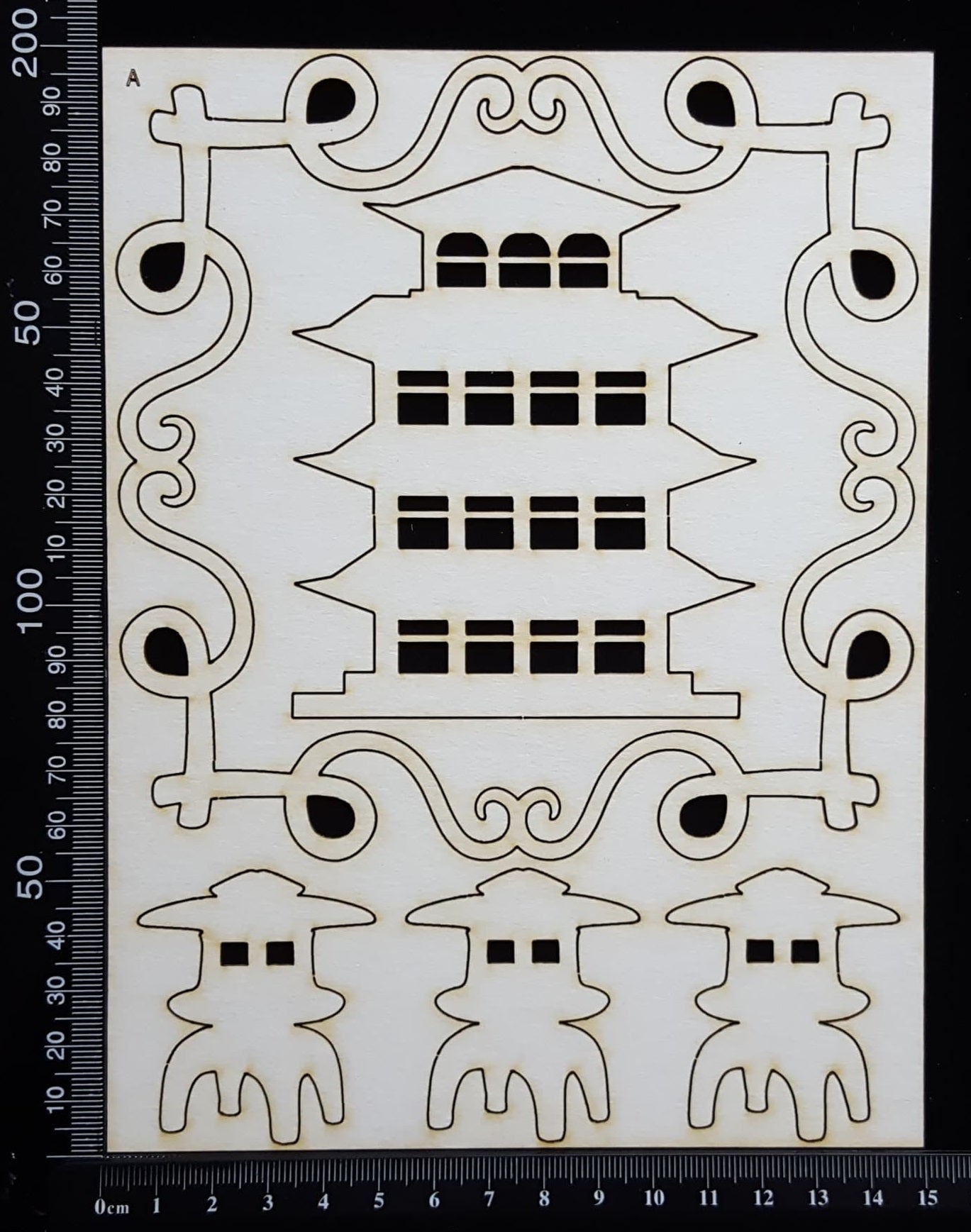 Asia Elements and Frame Set - A - White Chipboard