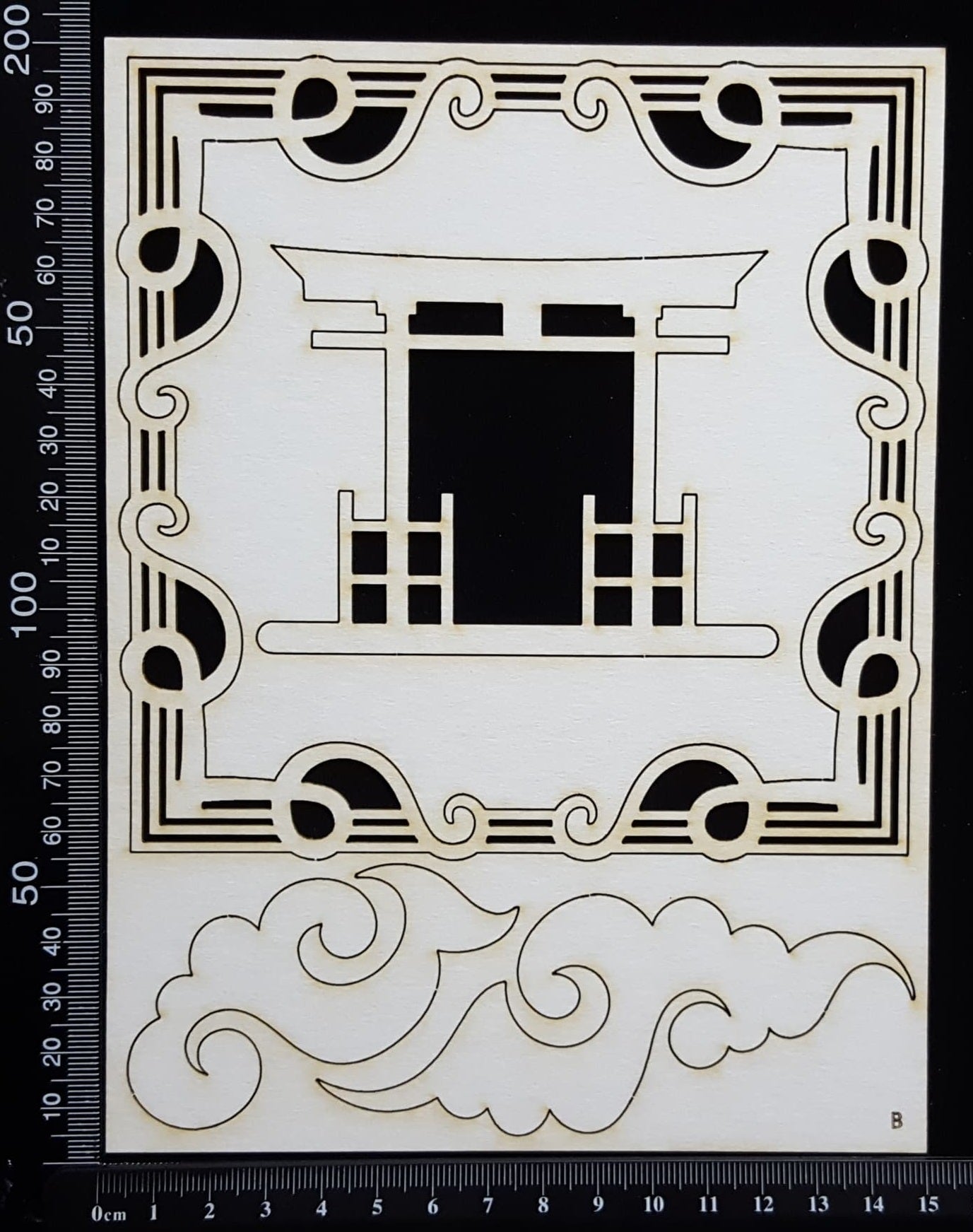 Asia Elements and Frame Set - B - White Chipboard