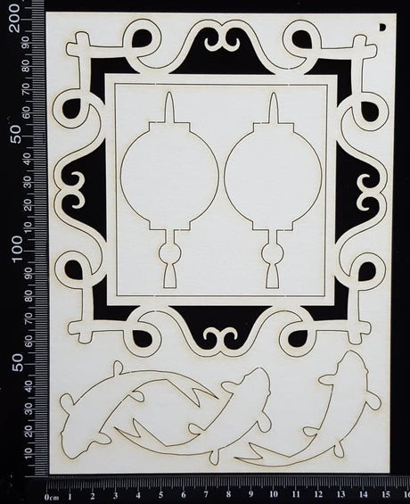 Asia Elements and Frame Set - D - White Chipboard