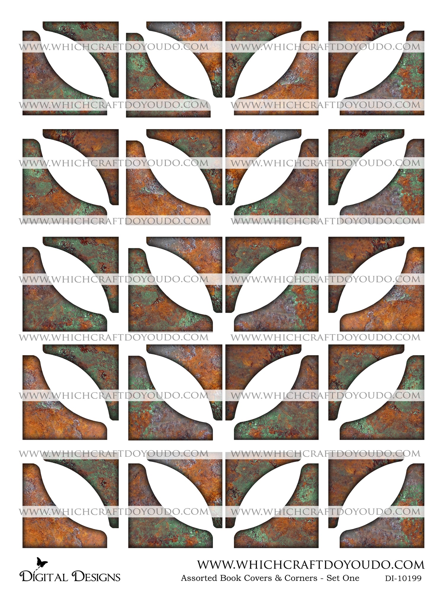 Assorted Book Covers & Corners - Set One - DI-10199 - Digital Download