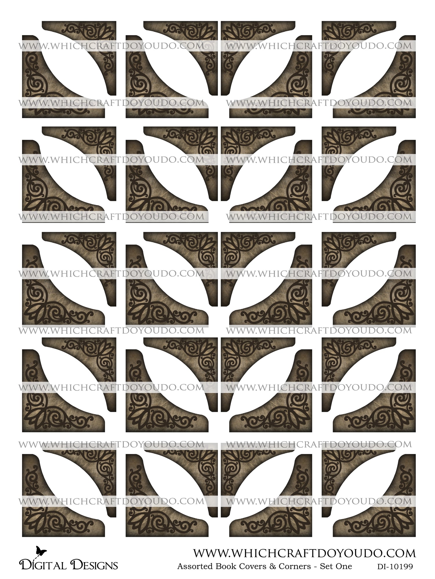 Assorted Book Covers & Corners - Set One - DI-10199 - Digital Download