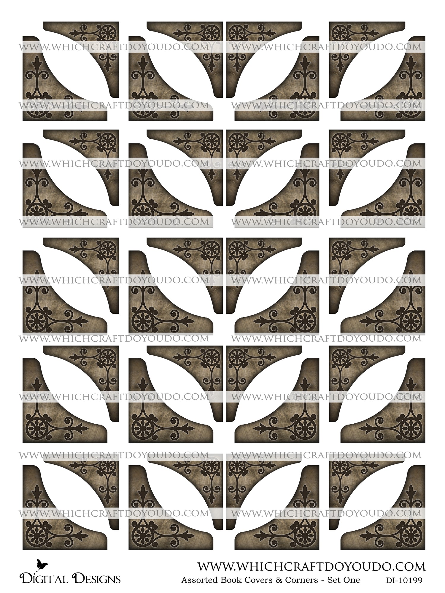 Assorted Book Covers & Corners - Set One - DI-10199 - Digital Download