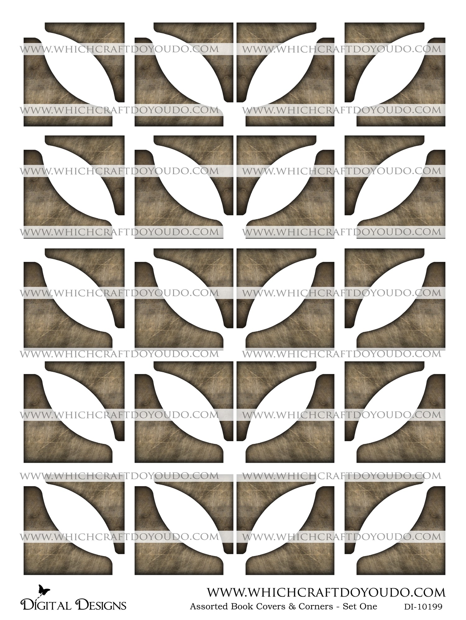 Assorted Book Covers & Corners - Set One - DI-10199 - Digital Download