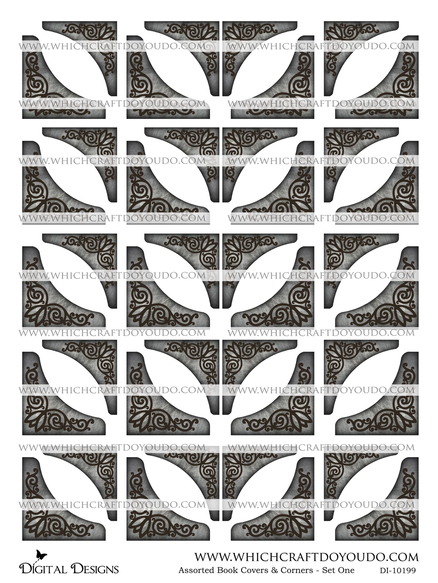 Assorted Book Covers & Corners - Set One - DI-10199 - Digital Download