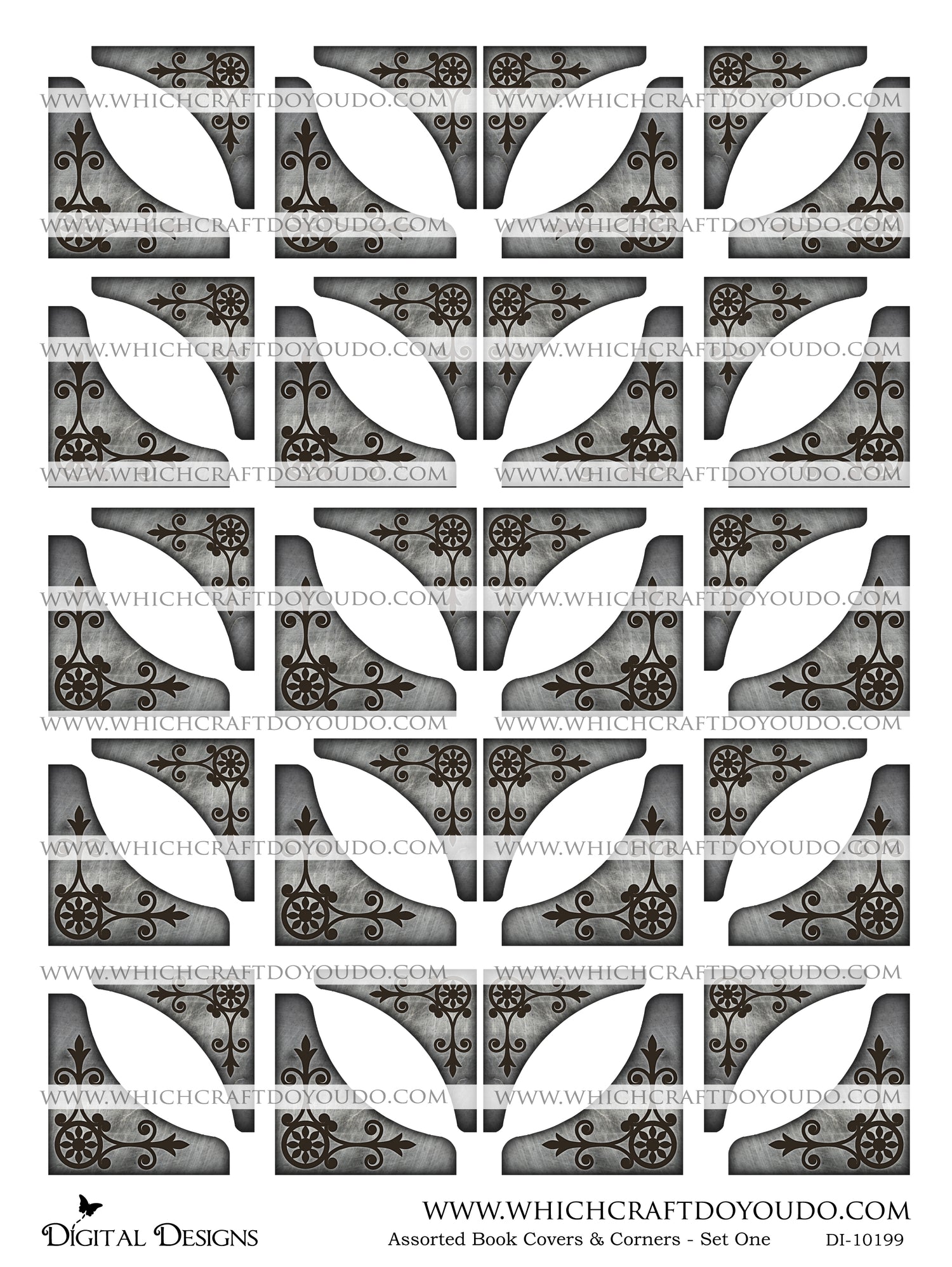 Assorted Book Covers & Corners - Set One - DI-10199 - Digital Download