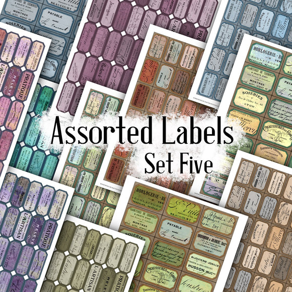 Assorted Labels - Set Five - DI-10223 - Digital Download
