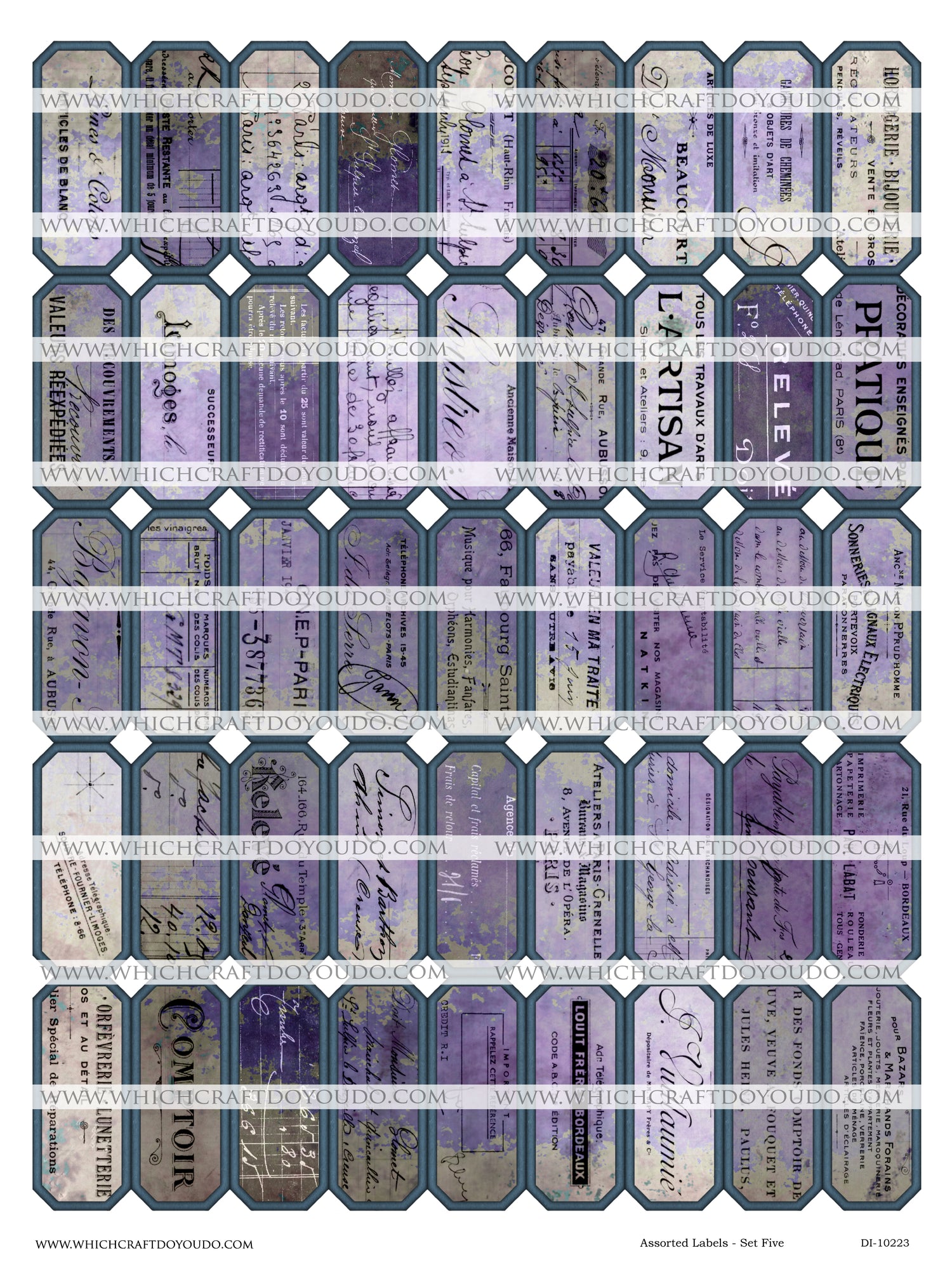 Assorted Labels - Set Five - DI-10223 - Digital Download