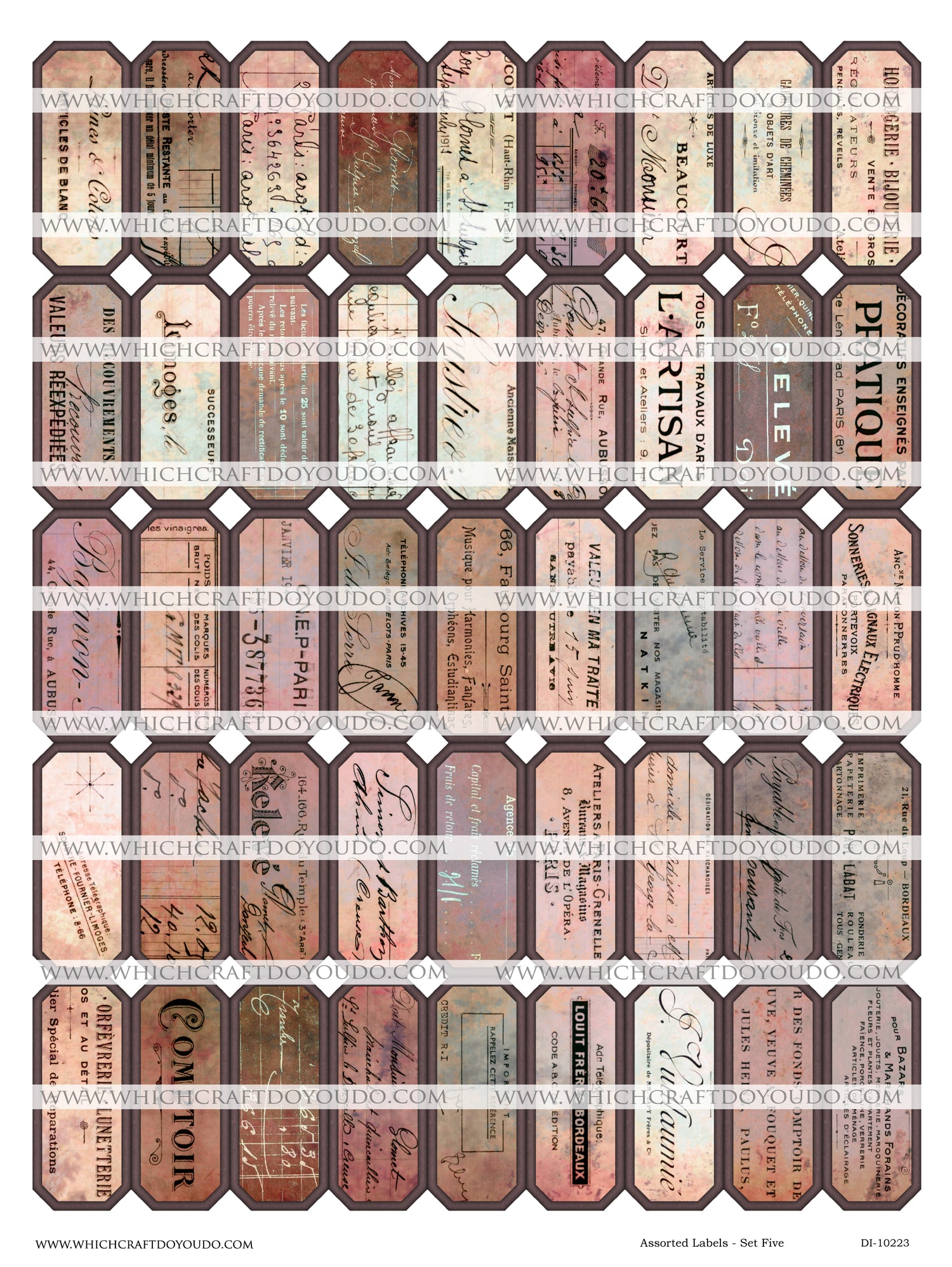 Assorted Labels - Set Five - DI-10223 - Digital Download