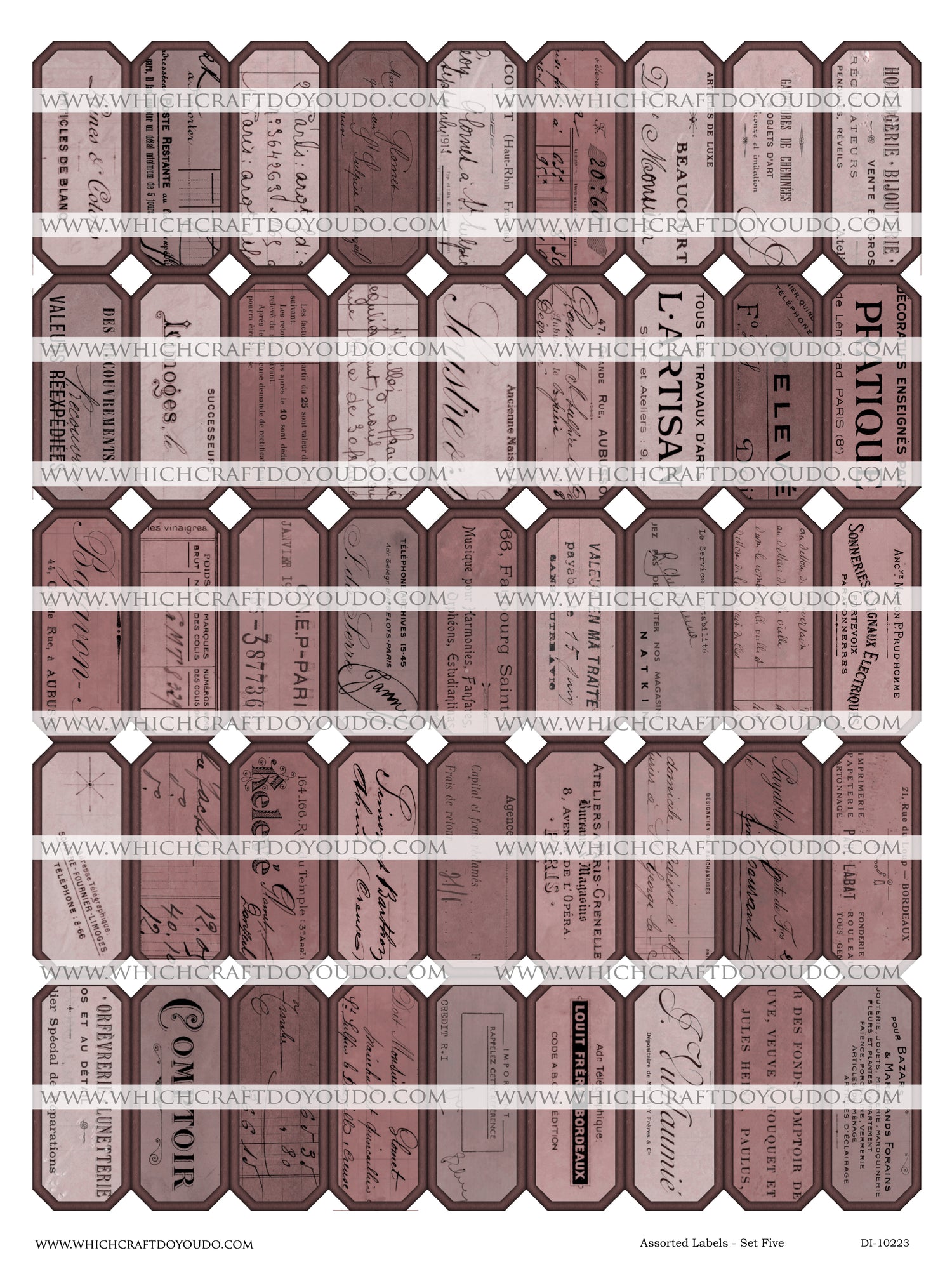 Assorted Labels - Set Five - DI-10223 - Digital Download
