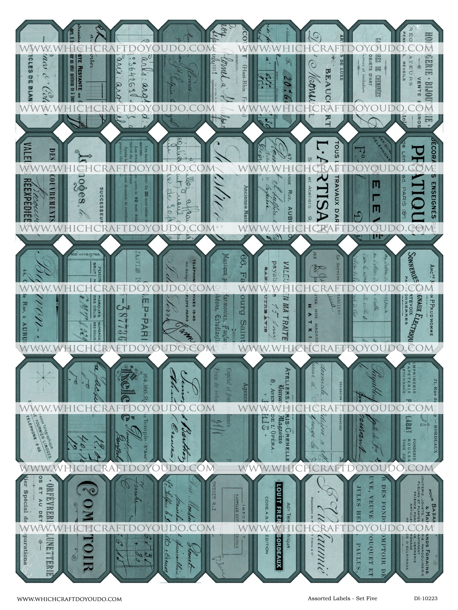 Assorted Labels - Set Five - DI-10223 - Digital Download