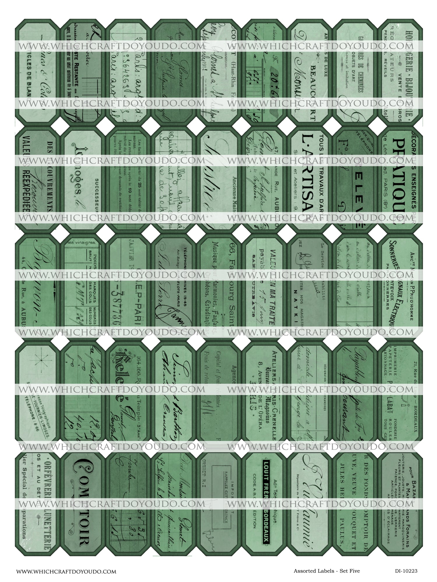 Assorted Labels - Set Five - DI-10223 - Digital Download