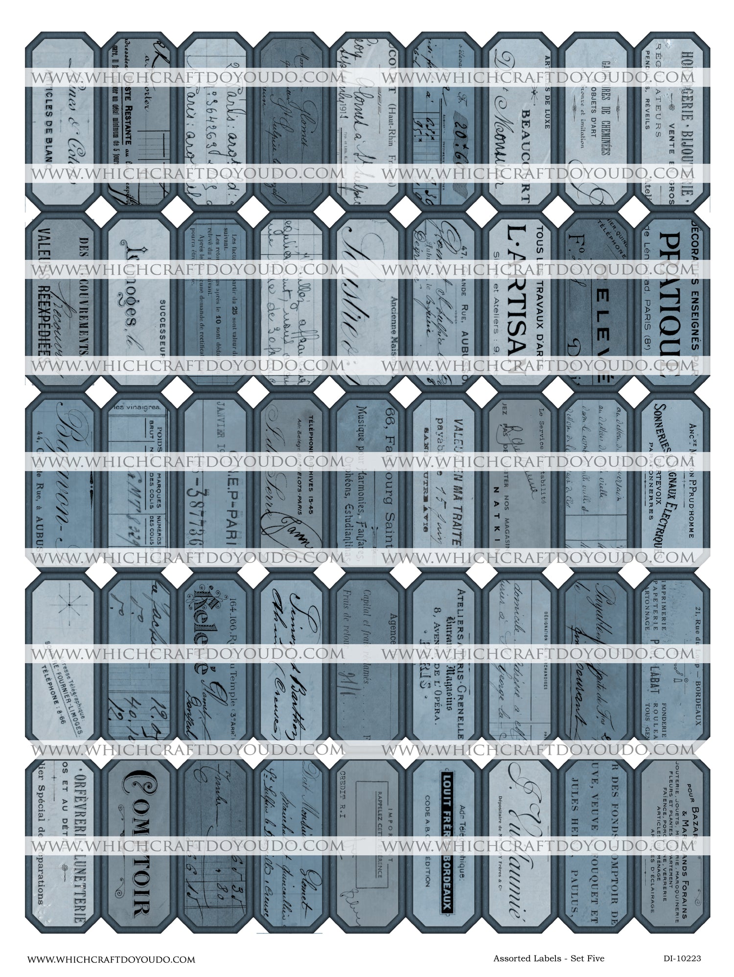 Assorted Labels - Set Five - DI-10223 - Digital Download