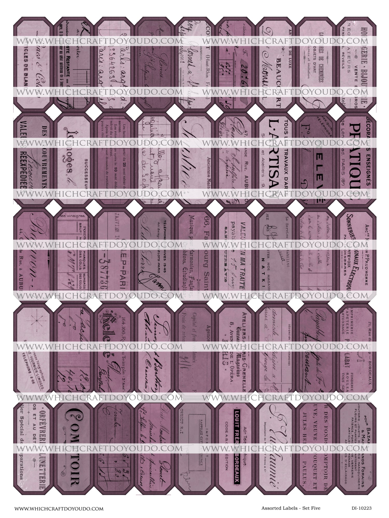 Assorted Labels - Set Five - DI-10223 - Digital Download