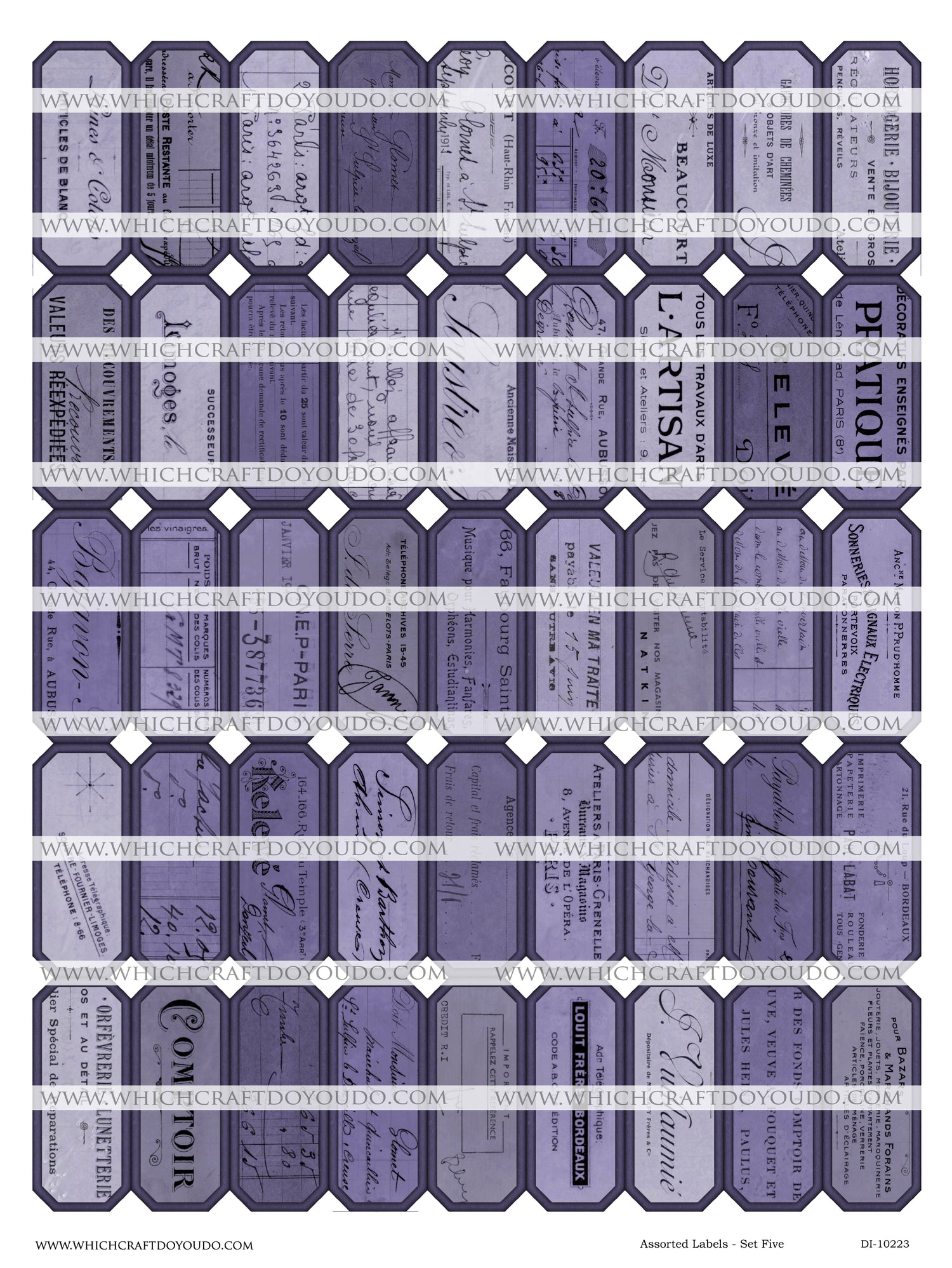 Assorted Labels - Set Five - DI-10223 - Digital Download