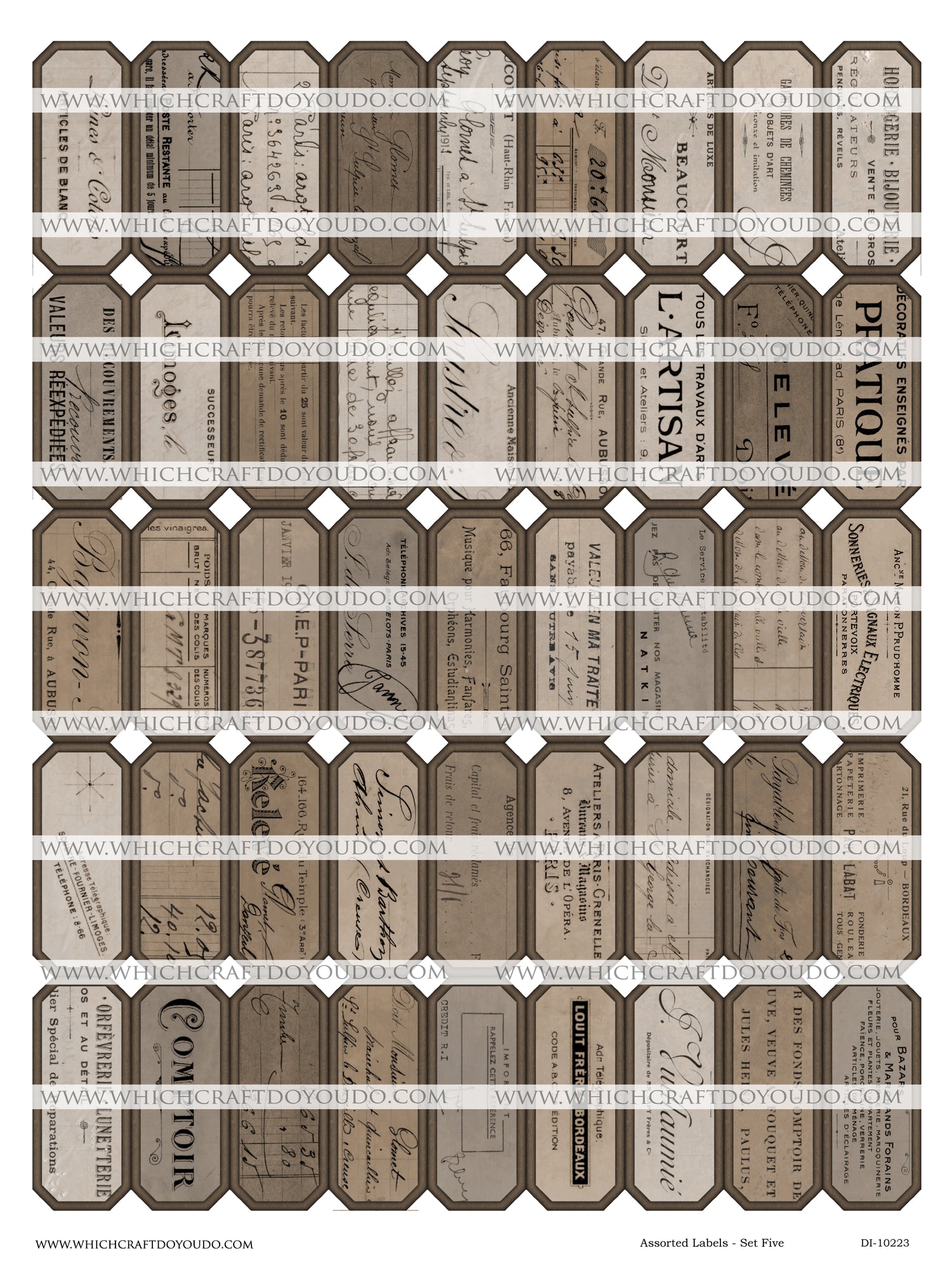 Assorted Labels - Set Five - DI-10223 - Digital Download