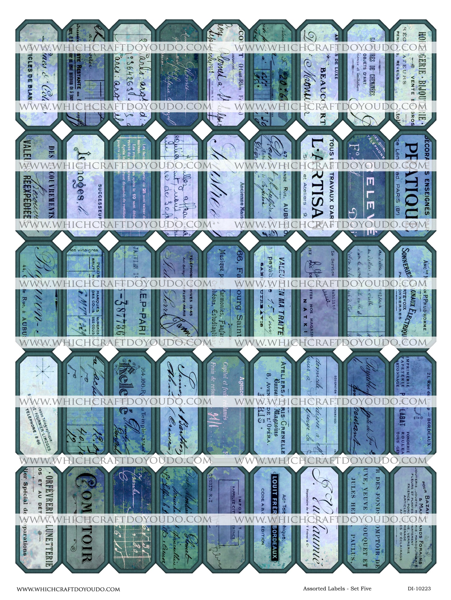 Assorted Labels - Set Five - DI-10223 - Digital Download