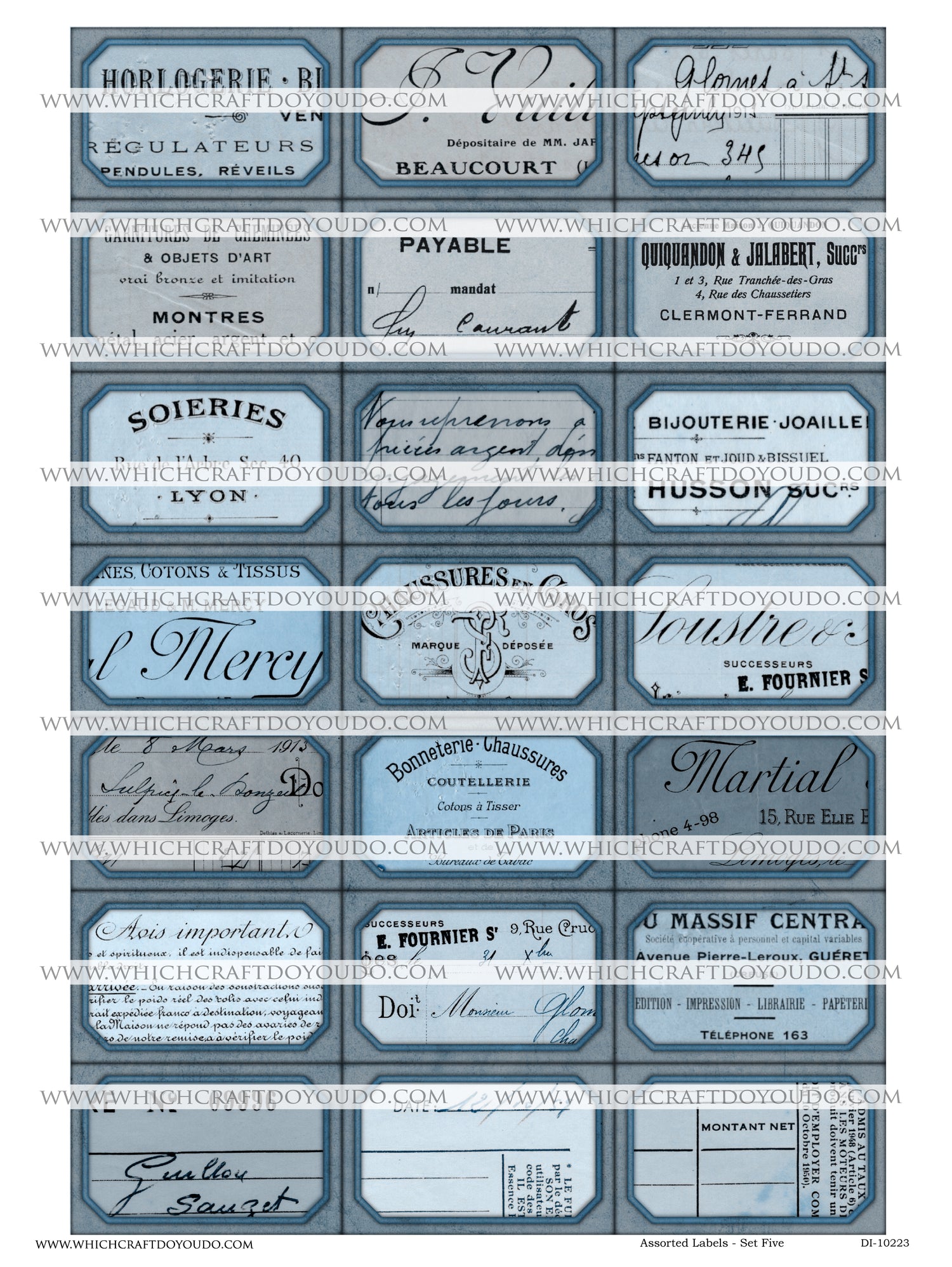 Assorted Labels - Set Five - DI-10223 - Digital Download
