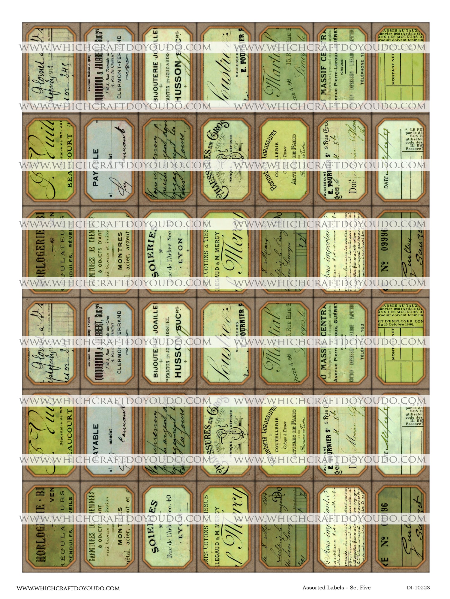 Assorted Labels - Set Five - DI-10223 - Digital Download