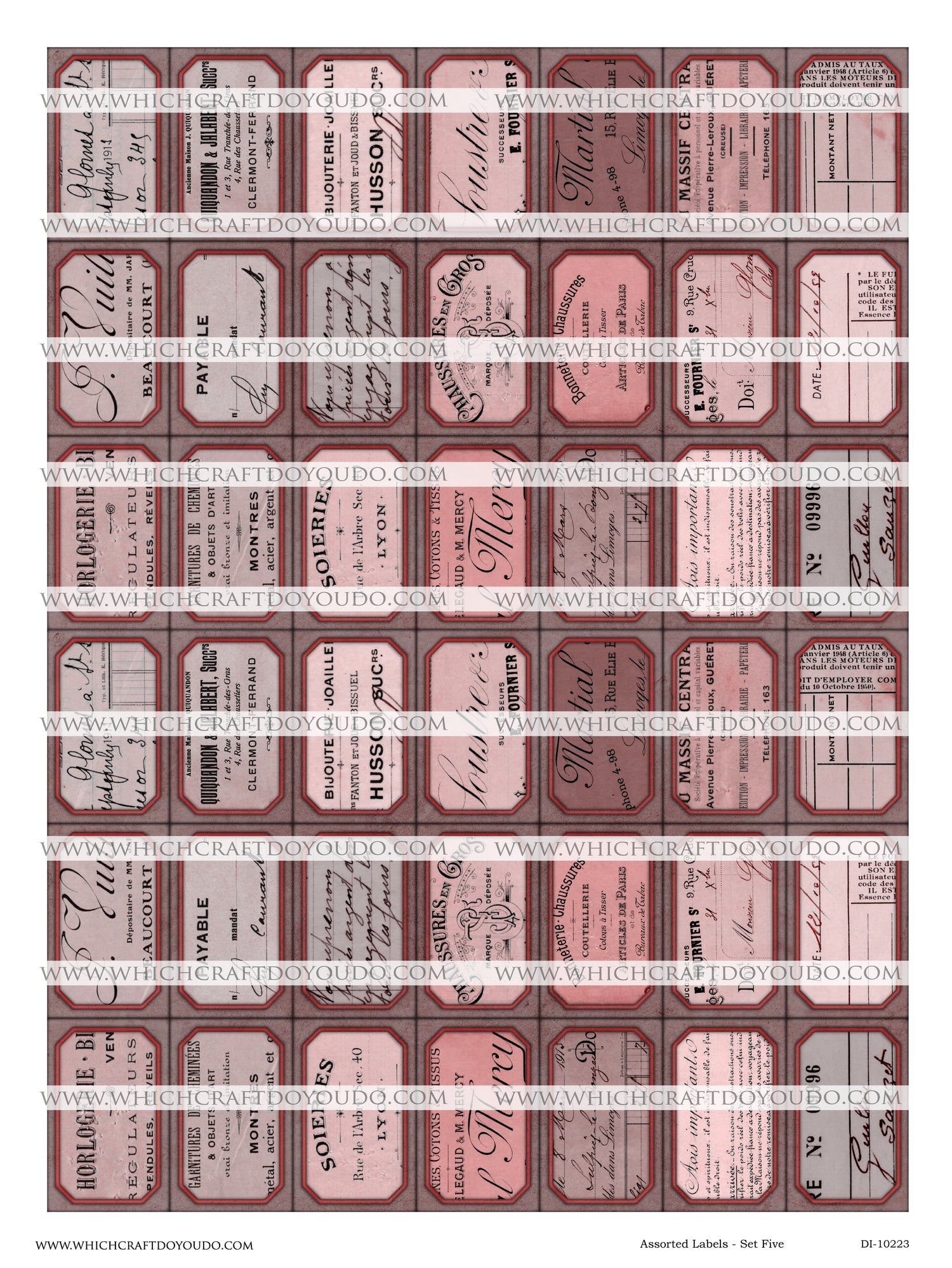 Assorted Labels - Set Five - DI-10223 - Digital Download