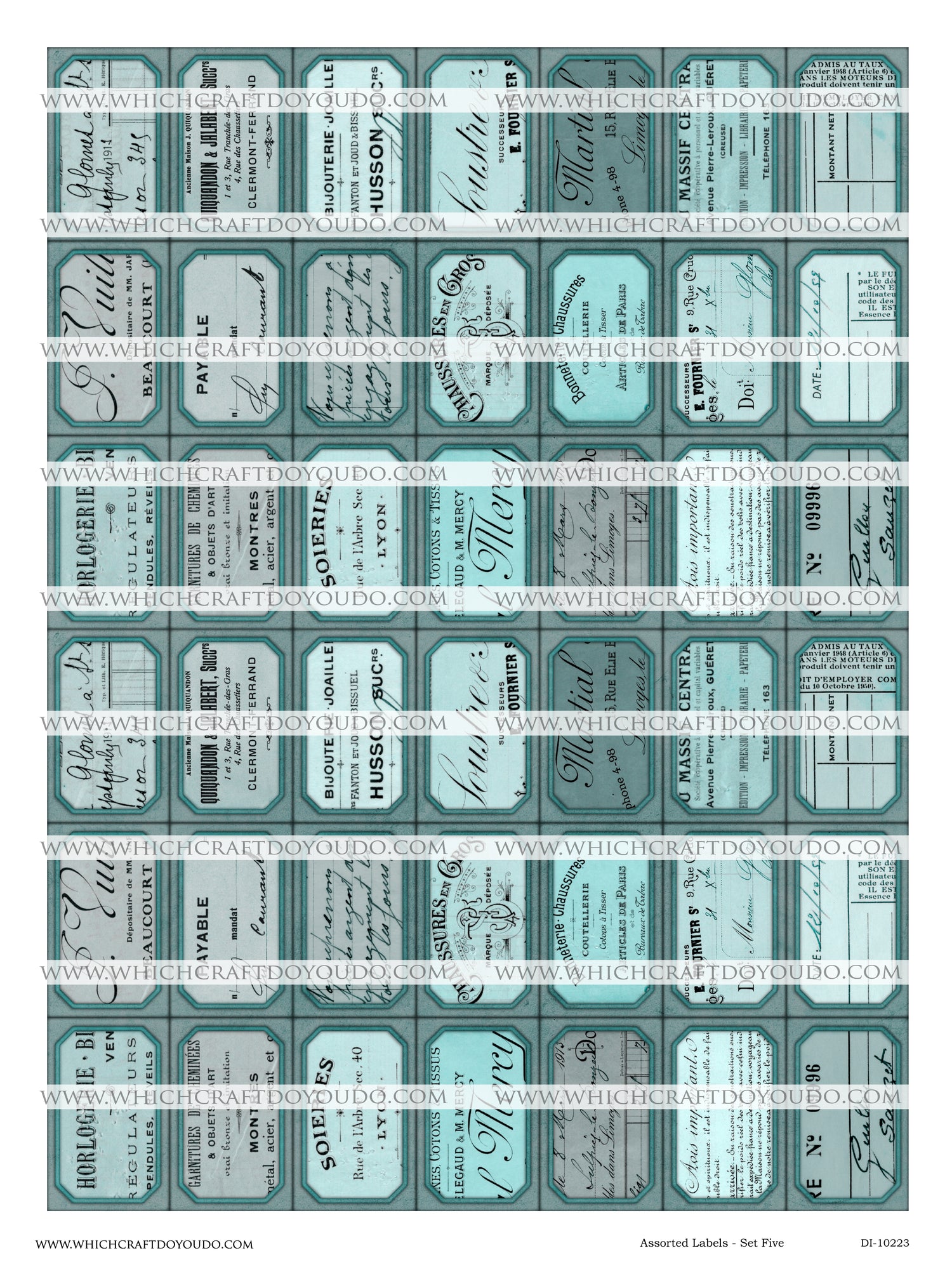 Assorted Labels - Set Five - DI-10223 - Digital Download