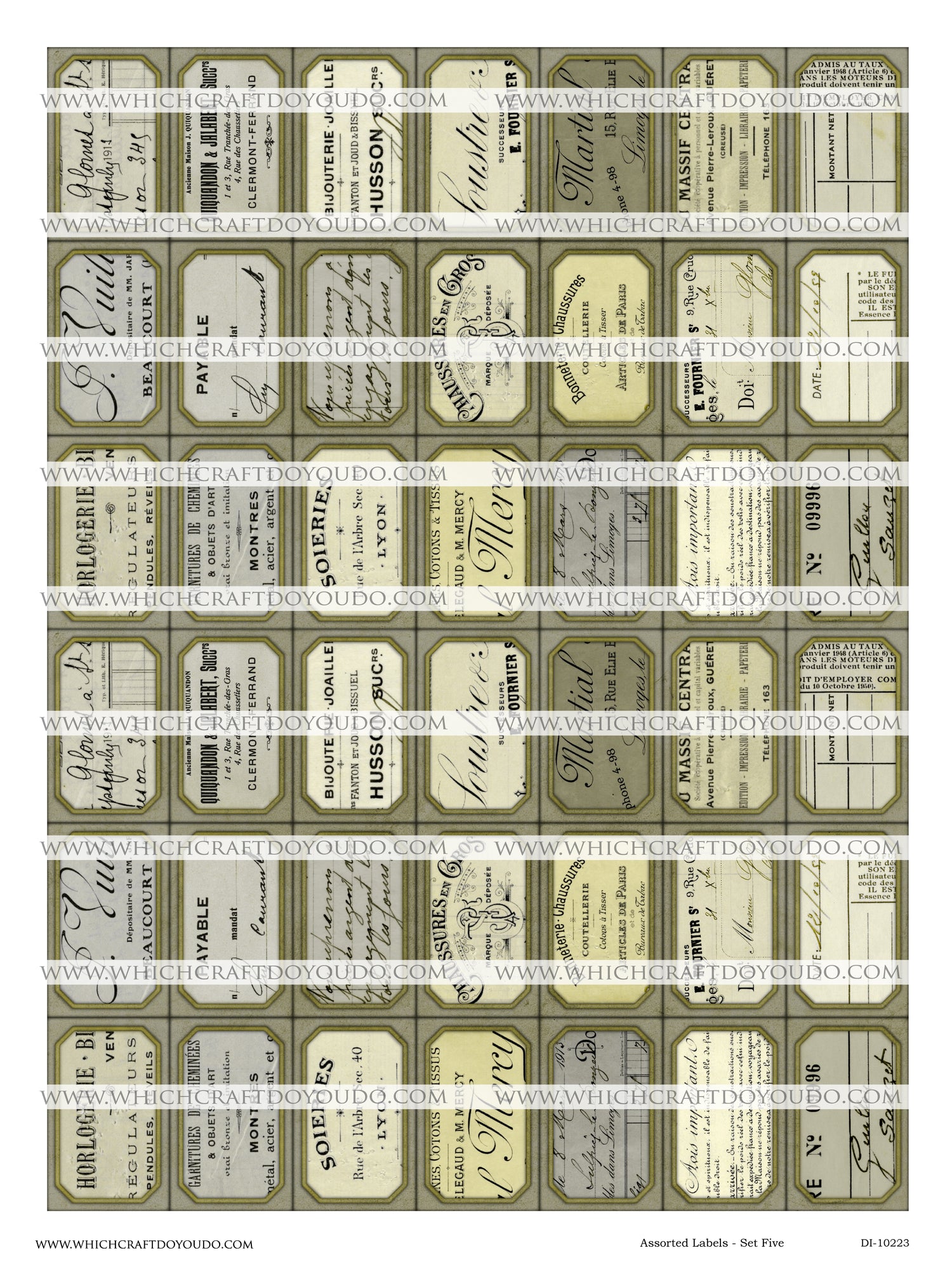 Assorted Labels - Set Five - DI-10223 - Digital Download