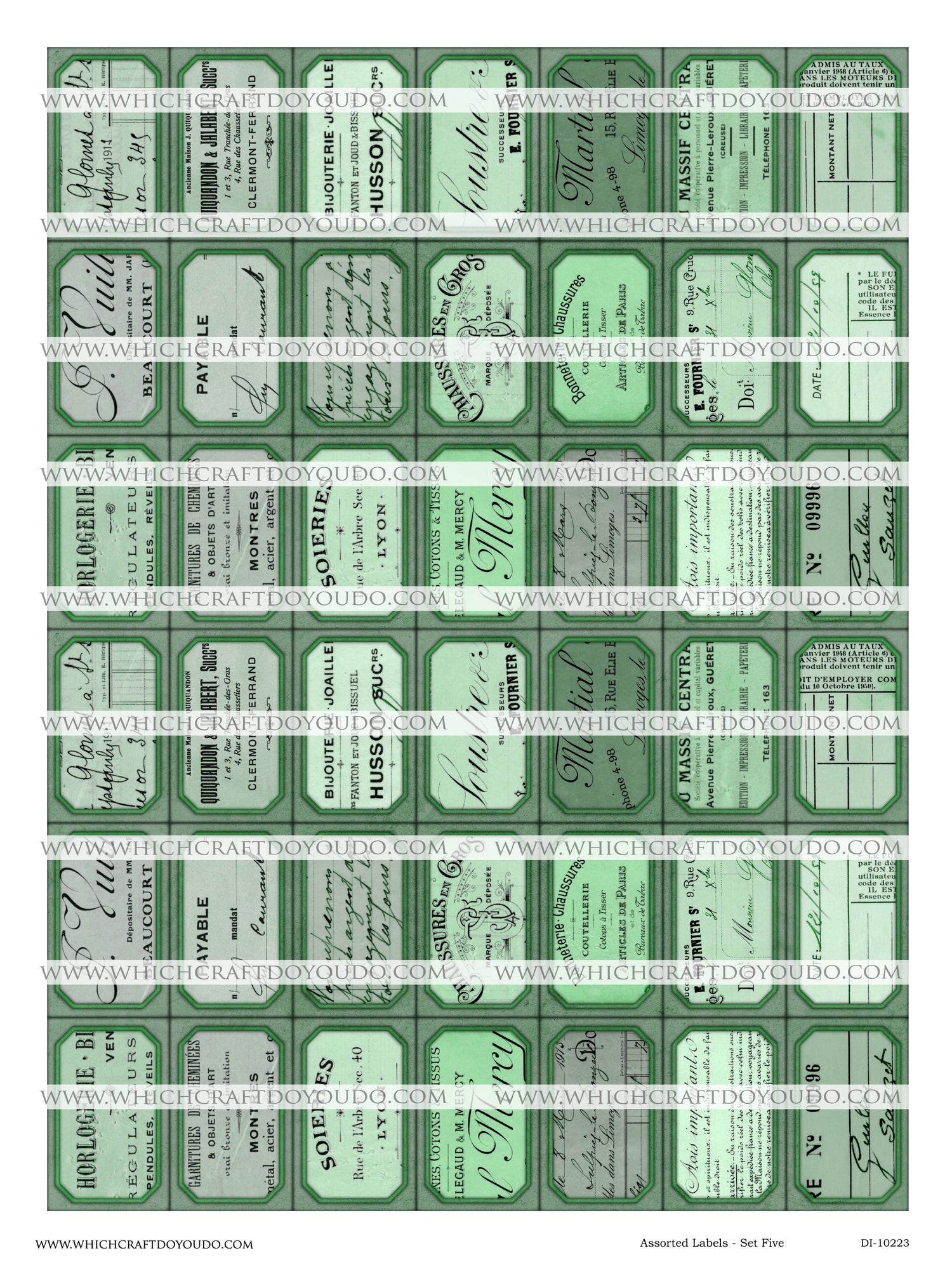 Assorted Labels - Set Five - DI-10223 - Digital Download