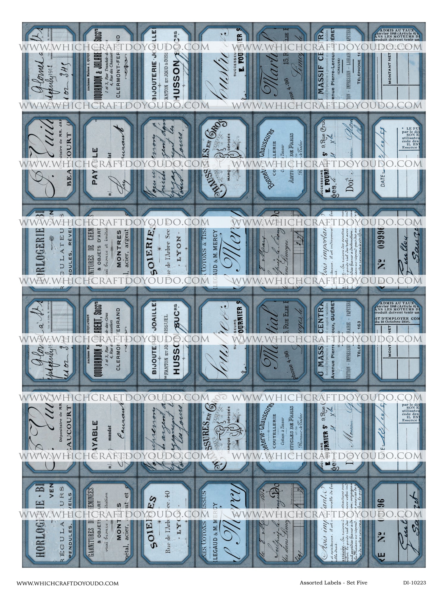 Assorted Labels - Set Five - DI-10223 - Digital Download