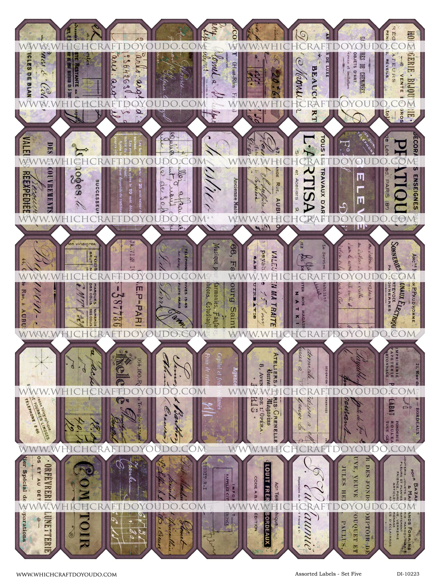 Assorted Labels - Set Five - DI-10223 - Digital Download