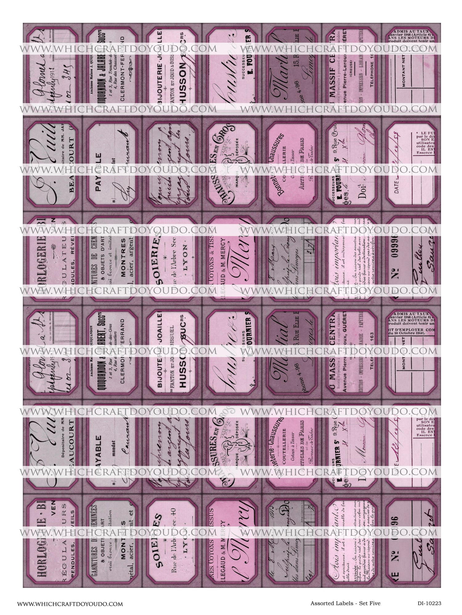 Assorted Labels - Set Five - DI-10223 - Digital Download