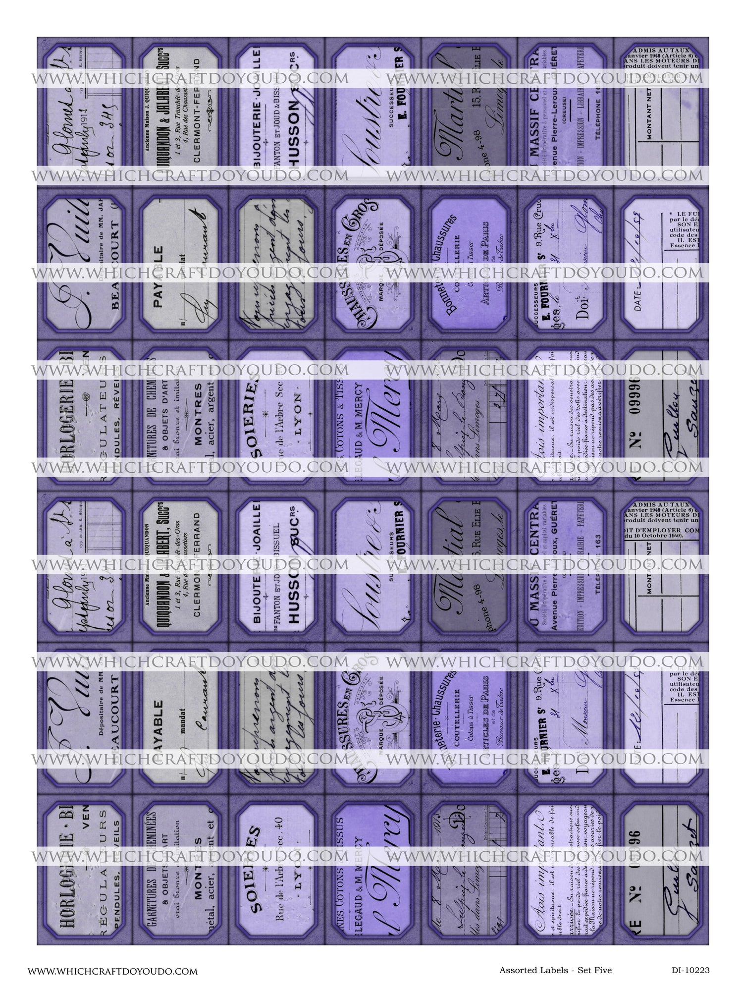 Assorted Labels - Set Five - DI-10223 - Digital Download