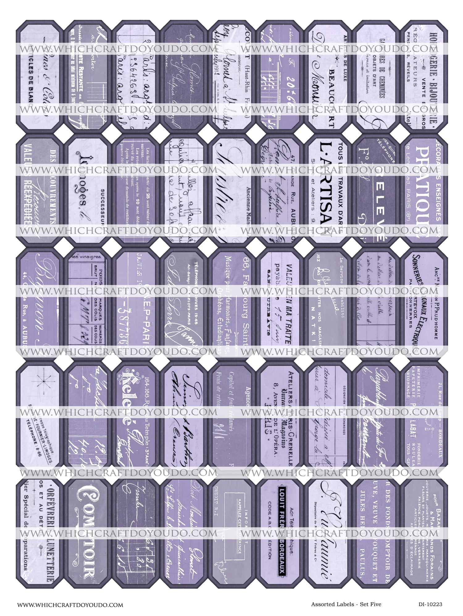 Assorted Labels - Set Five - DI-10223 - Digital Download